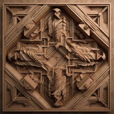 Patterns and decorations st Escher 3 3d model